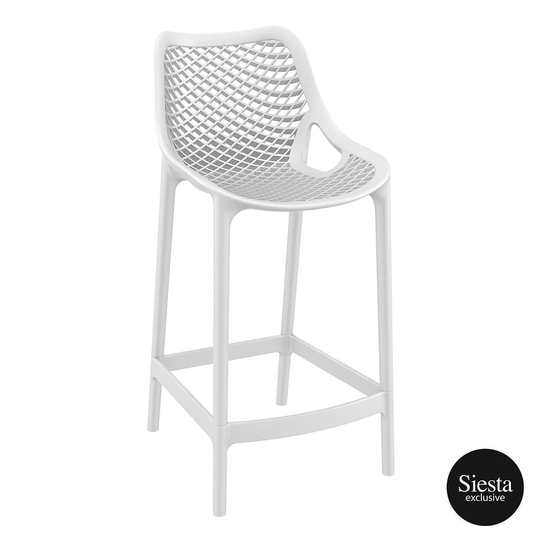 Siesta Exclusive Air Barstool 65 in White - UV Stabilised for Indoor/Outdoor Use