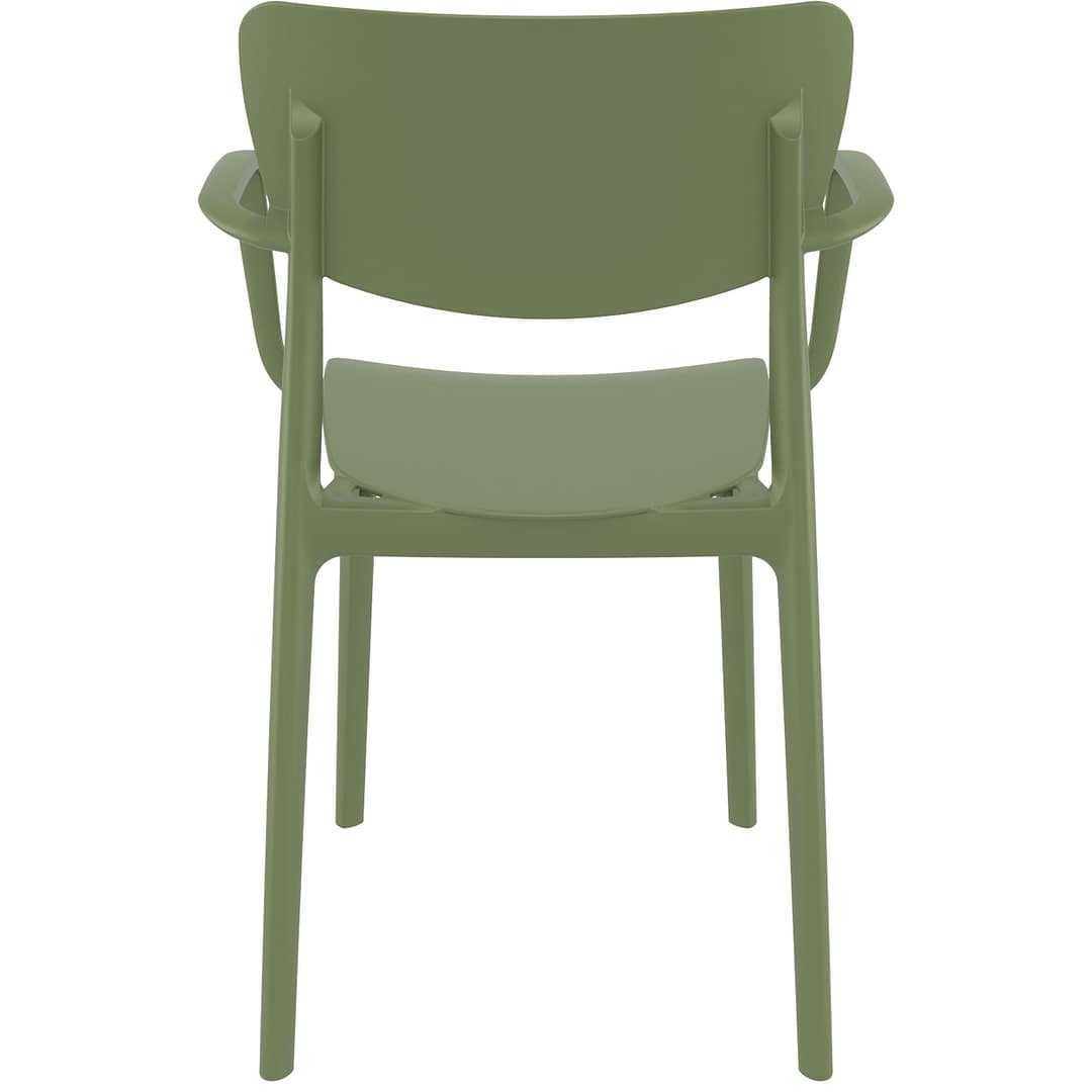 Commercial Grade Olive Green Lisa Armchair - Indoor and Outdoor Armchair by Siesta, Europe - Image 2