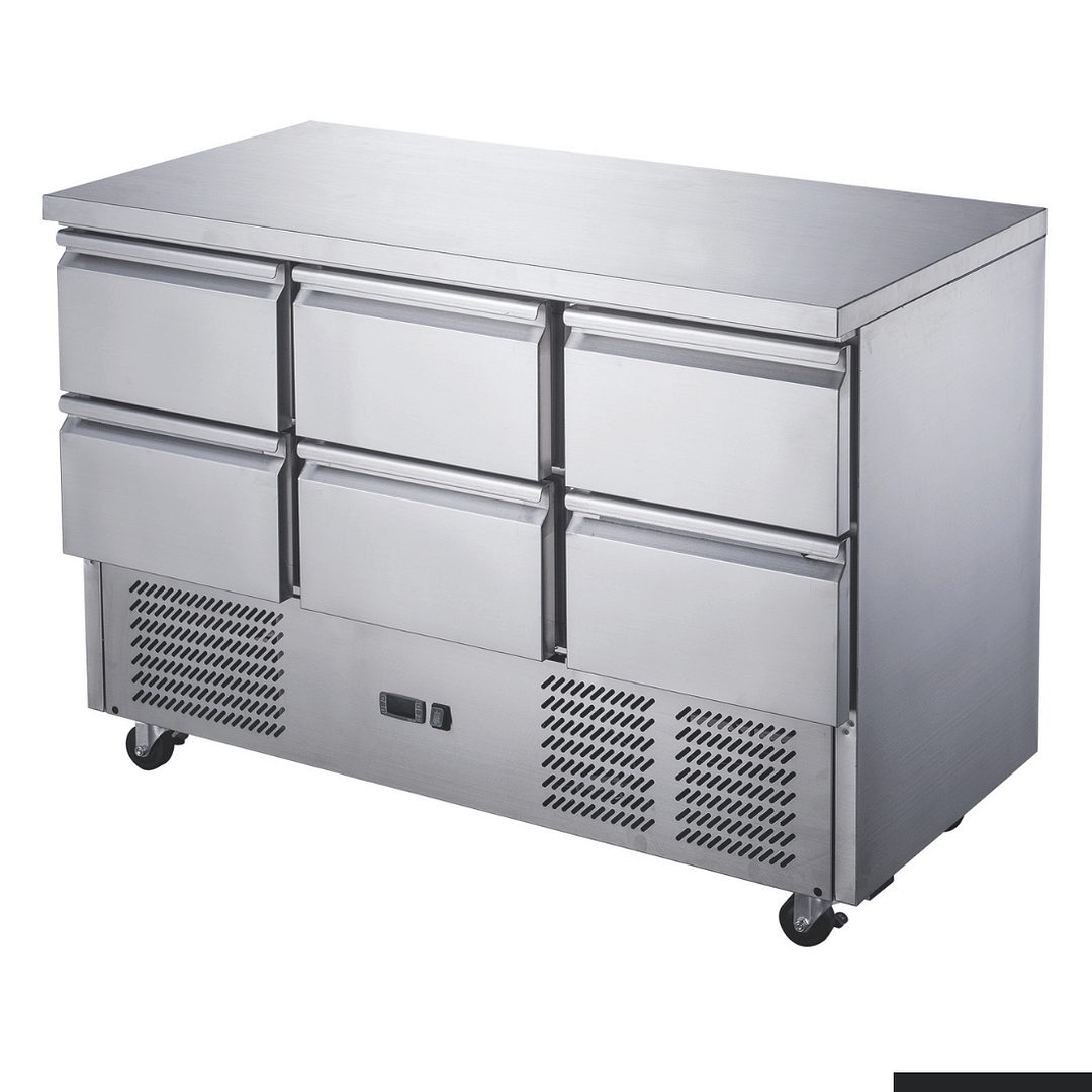 FED-X XGNS1300D-6D Salad Prep Fridge with 6 Drawers - Image 3