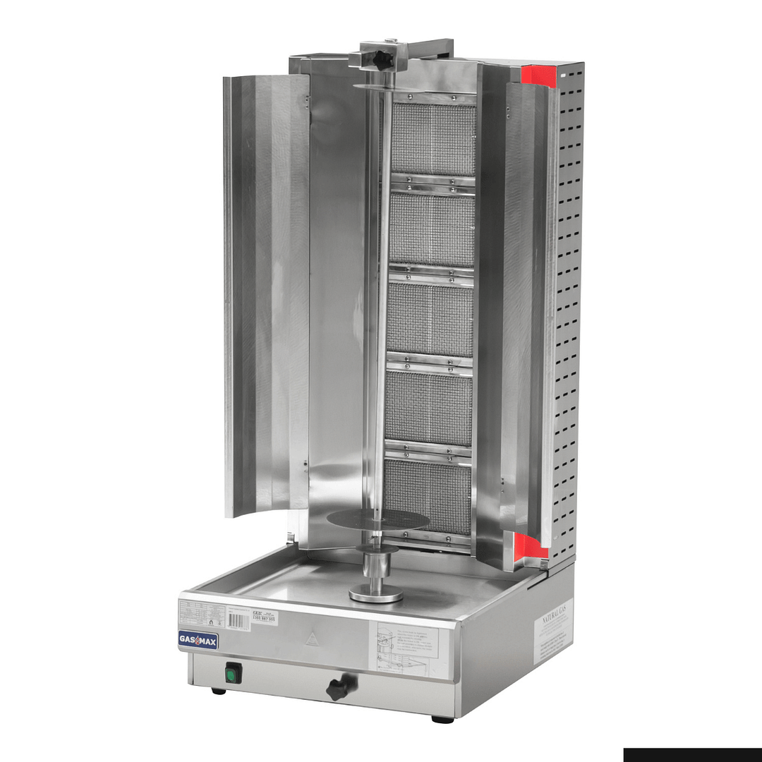 GasMax KB-5 Semi-Automatic 5 Burner Natural Gas Kebab Machine, 56kg, Stainless Steel