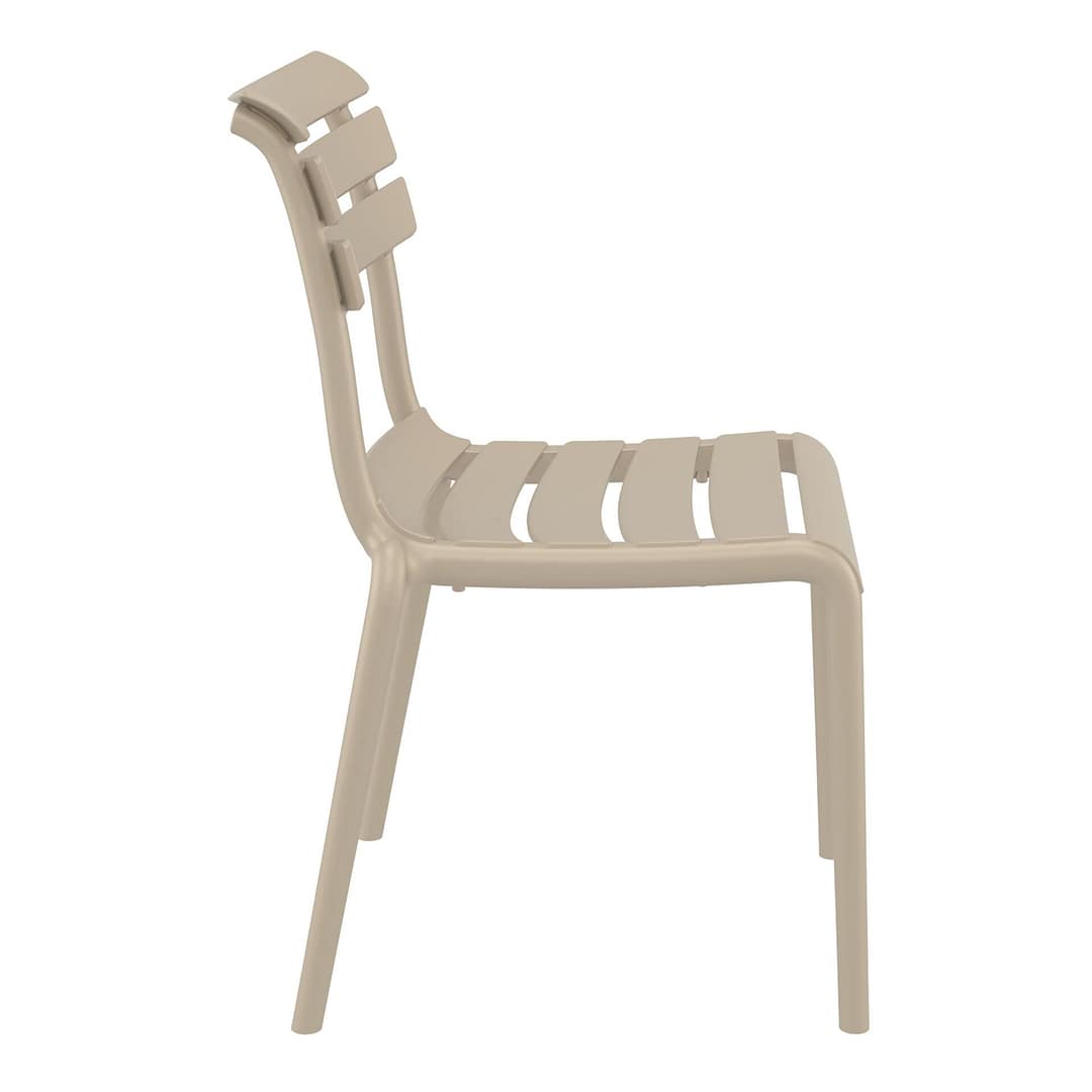 Black Furnlink Siesta Helen Stacking Chair - Durable & UV-Resistant for All-Weather Use - Image 7
