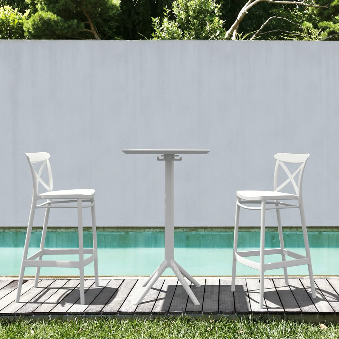 Furnlink Sky Folding Bar Table 60 Square - Black - Image 3