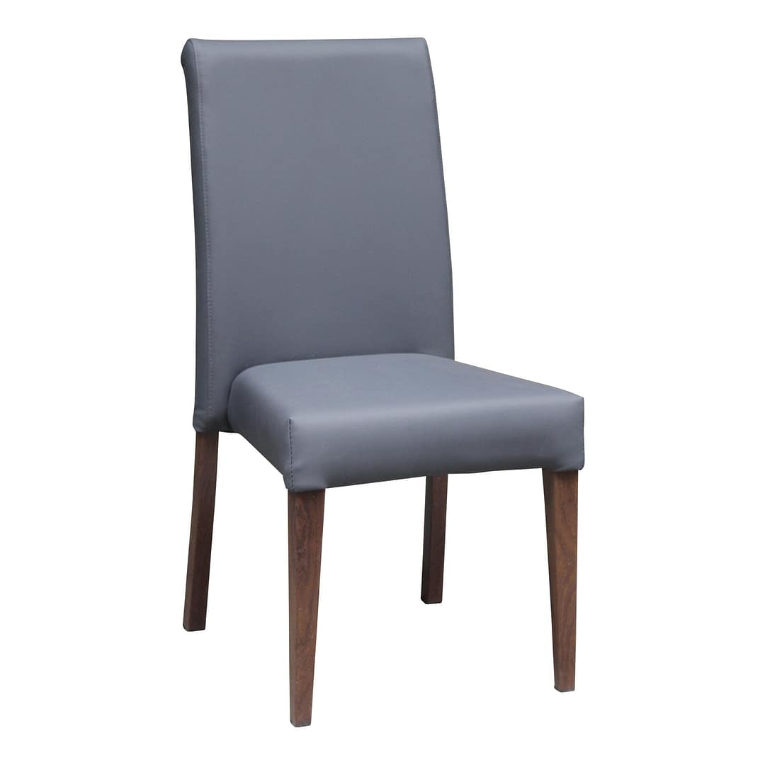 Dark Grey London Chair with Timber Look Legs - Elegant Commercial Seating Solution