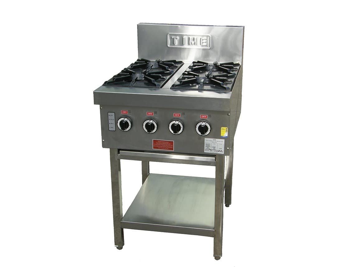 TIME 4 Boiling Tops with Under Shelf - Model BT-4