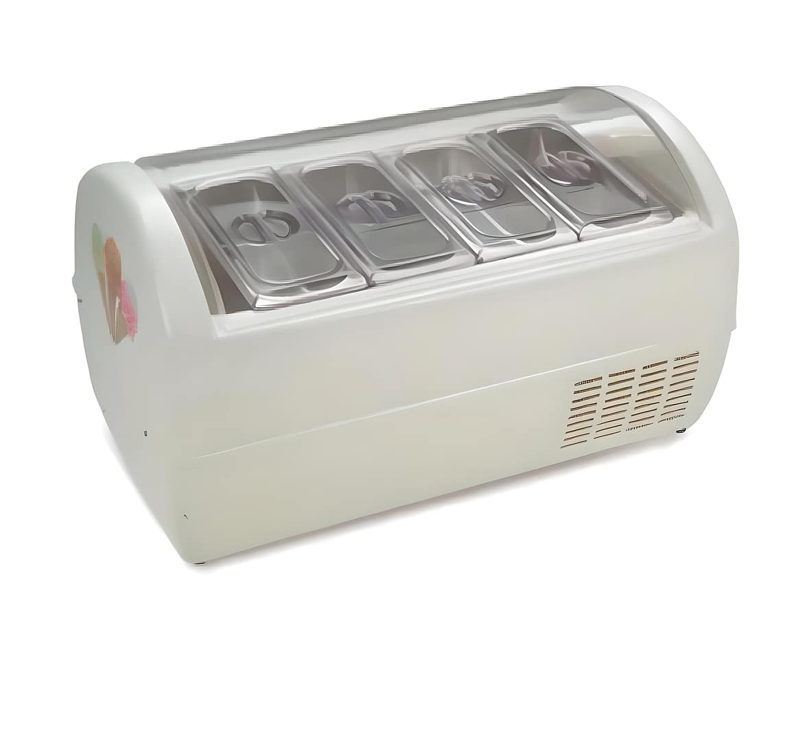 Technocrio CFT0004 Countertop Ice Cream Freezer with 4×5L Capacity – Ideal for Retail & Dessert Stations