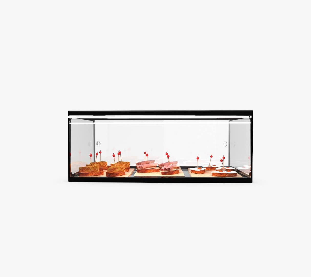 Sayl ADS0025 Ambient Single Tier Display – 555mm Showcase for Muffins, Cakes & Bakery