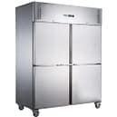 FED-X XURF1410S2V Four Door Stainless Steel Upright Freezer with 1410L Capacity