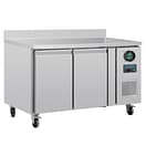 Polar DL916-A U-Series Double Door Counter Freezer with Upstand, 282L, Stainless Steel
