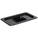 Vogue U477 Black Polycarbonate Gastronorm Lid for 1/4 GN Containers, Durable and Dishwasher Safe