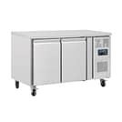 Polar G377-A U-Series Double Door Counter Fridge 228L, Stainless Steel