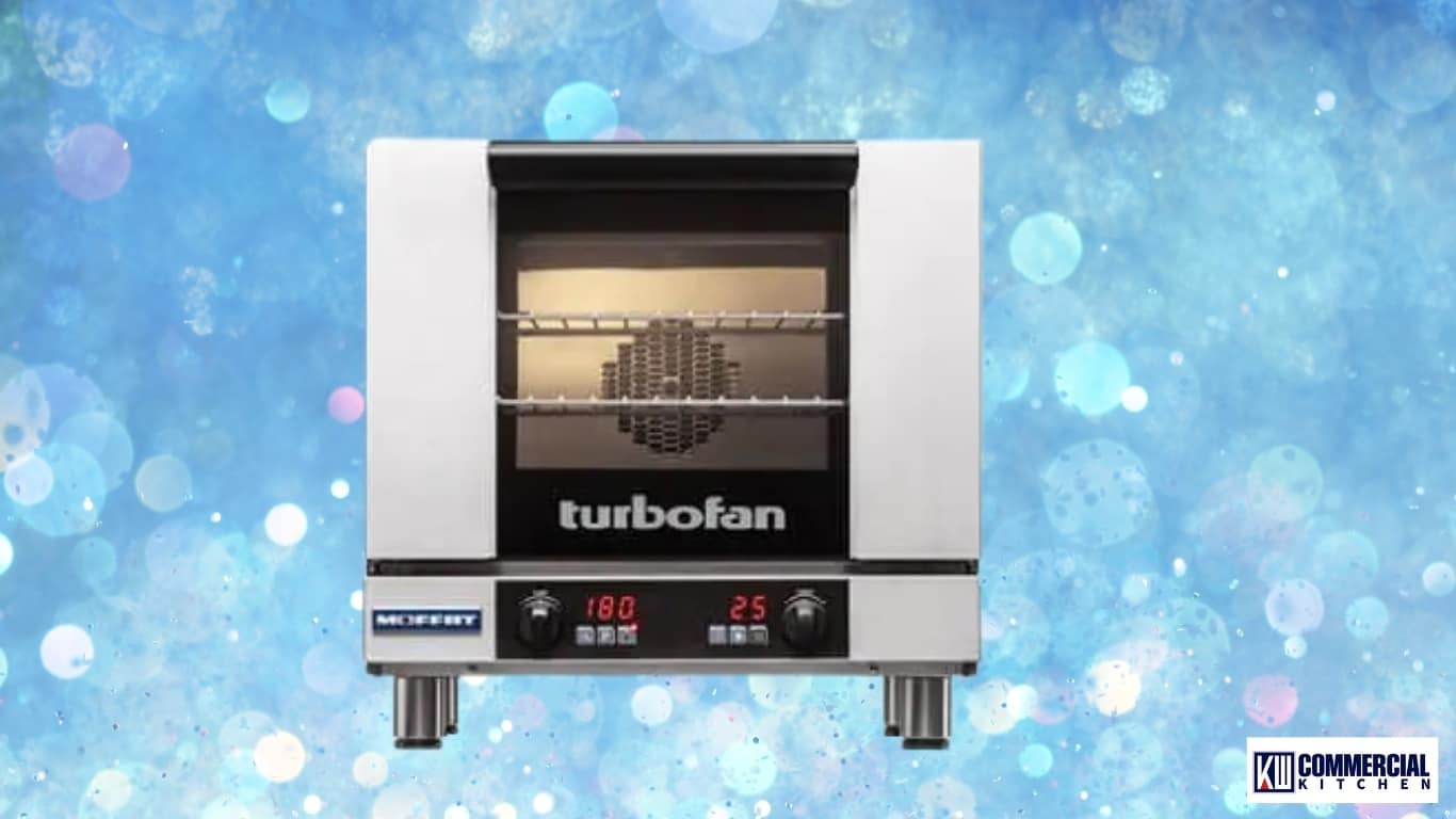 Digital commercial convection oven with fan‑forced cavity and LED display