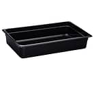 Kitchen Knock Polycarbonate Black Gastronorm Pan 1/2 GN with 65mm Depth, Pack of 6