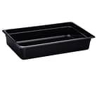 Kitchen Knock Polycarbonate Black Gastronorm Pan 1/2 GN with 65mm Depth, Pack of 6