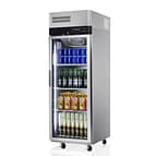 Turbo Air KR25-1G(HC) Single Glass Door Fridge with 574L Capacity & Stainless Steel Finish
