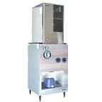 Hoshizaki DB-200H Worksite H20 ice & water dispenser, 91kg storage, stainless steel – front view, Australia