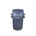 Kitchen Knock 80L Grey Bin with Dolly and Tall Lid for Commercial Use