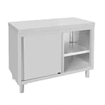 Vogue FU585 Stainless Steel Floor Cupboard with Sliding Doors – 900x1200x600mm for Commercial Kitchen Storage