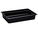 Kitchen Knock Polycarbonate Black Gastronorm Pan 1/1 GN with 100mm Depth, Food Safe and Durable