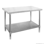 FED WB7-1000/A stainless steel workbench – 800mm wide flat table