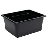 Vogue Black Polycarbonate Gastronorm Pan 1/2 GN with 200mm Depth and 10.8L Capacity