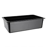Vogue U456 Black Polycarbonate Gastronorm Pan 1/1 GN with 150mm Depth and 19.5L Capacity