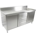 FED SC-6-2100R-H Stainless Steel Cabinet with Right Sink – Australia