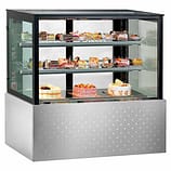 Bonvue SG180FA-2XB chilled food display fridge, 1800mm wide, 730L, triple-glass, black trim – Australia