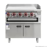 Gasmax GGS-36 gas griddle and toaster with cabinet, stainless steel body, 915mm wide, 75MJ/h – front view, Australia