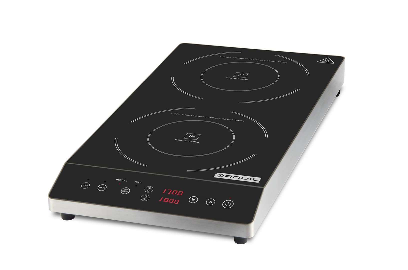 Anvil ICD3500 Double Induction Cooker with Dual 225mm Plates and Touch Controls