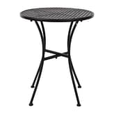 Bolero Black Steel Bistro Table – 600mm Round Design