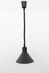 Anvil Venus Matte Black Heat Lamp for Commercial Kitchens