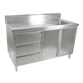 FED SC-6-1500R-H Modular Stainless Steel Right Sink Cabinet