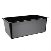 Vogue U457 Black Polycarbonate Gastronorm Pan 1/1 GN with 200mm Depth and 26L Capacity