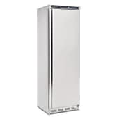 Polar C-Series CD083-A stainless steel upright freezer 365L with lockable self-closing door and fixed shelves