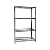 FED B18/36 Four Tier Black Plastic Shelving with 915x457x1880mm – Ideal for Cool Rooms & Freezers