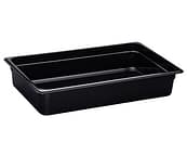 Kitchen Knock Polycarbonate Black Gastronorm Pan 1/3 GN with 65mm Depth, Pack of 6