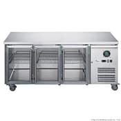 FED-X XUB7C18G3V Three Glass Door Stainless Bench Fridge with 417L Capacity