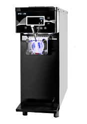 BRÜLLEN i91 Countertop Soft Serve Machine - Single Flavour with Transparent Freezer Door pump
