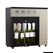 Thermaster WD-4 single zone wine dispenser, 4-bottle capacity, 642×295×640 mm, 240 V 120 W, stainless spouts – front view, Australia
