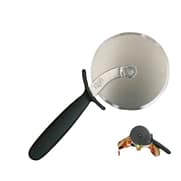 Ambrogio Sanelli Triangle 505771007 pizza cutter 10cm, stainless steel rolling blade, polypropylene handle, dishwasher safe, made in Germany, Australia