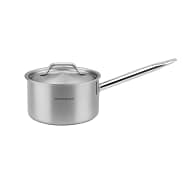 Kitchen Knock 041997 Stainless Steel Sauce Pot 6.3L Ø240mm – Triple Base, With Lid, Induction Compatible