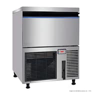 Blizzard SN-200P under-counter ice maker producing large 48×48×58 mm clear cubes, 660×670×865 mm, stainless steel – front view, Australia