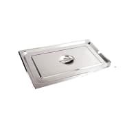 Kitchen Knock 401369 GN Pan 1/1 Stainless Steel Notched Lid with Ladle Slot – Pack of 6