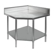 FED 0900-7-WBCB/H Stainless Steel Corner Workbench with Splashback