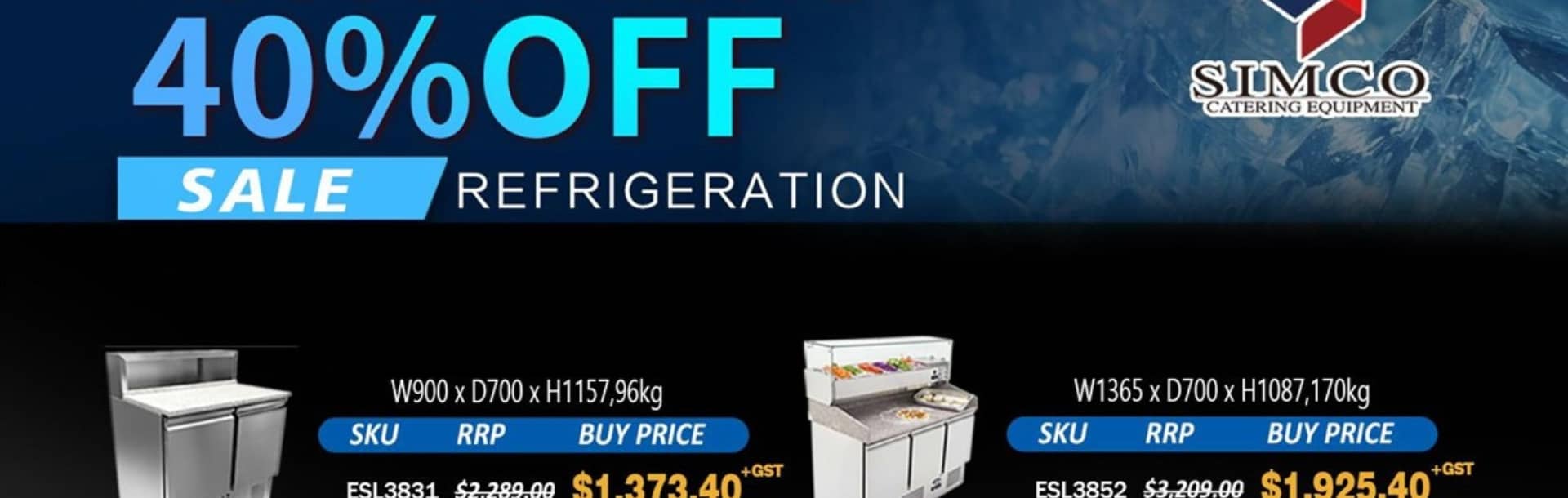 SIMCO Refrigeration Equipment August Promo – 40% Discount on Commercial Fridges