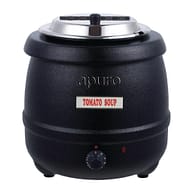Apuro L715-A black soup kettle, 10L capacity, 400W, wet heat, removable inner pot – Australia