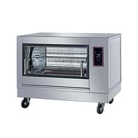 Benchstar YXD-266E compact heavy duty basket rotisserie, stainless steel, fits 8–12 birds – front view, Australia