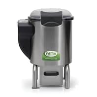 Brice FAMFP104 potato peeler with 5 kg bowl, 370 W motor, stainless steel, bench mounted – front view, Australia