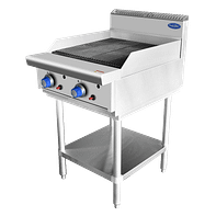 CookRite AT80G6C-F Radiant Char Grill – 600mm 2 Burner Natural Gas Commercial Unit