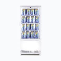 Bromic 80L Countertop Display Fridge - White, Curved Glass Door